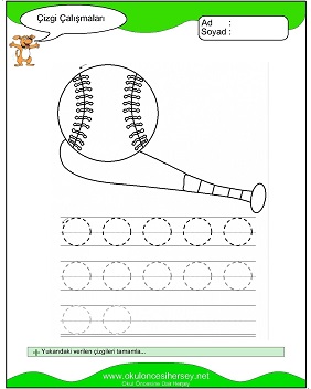 okul öncesi çizgi çalışma sayfaları